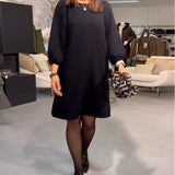 Robe élégante de couleur unie