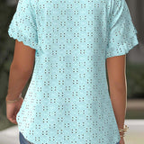 T-shirt à Volants Manches Courtes Découpé