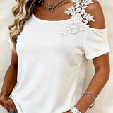 T-Shirt Dentelle Off-Shoulder