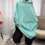 Sweats à capuche amples avec fente et manches longues