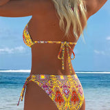 Bikini Coloré Licou Impression