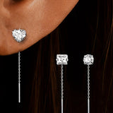 Boucles d'oreilles élégantes à pampilles en zircon