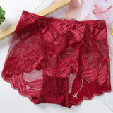 Culotte sexy en dentelle de couleur unie