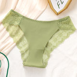 Ensemble De Culotte En Dentelle Pour Femme Avec Contraste En Dentelle