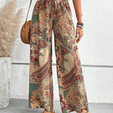Layah | Pantalon taille haute à imprimé artistique pour femme