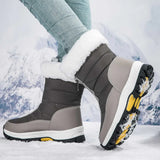 Bottes De Neige Chaudes Antidérapantes À Fermeture Éclair Pour Femmes