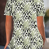 T-shirt Col Rond Manches Courtes Imprimé
