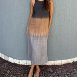 Robe sans manches et dégradé