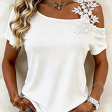 T-Shirt Dentelle Off-Shoulder