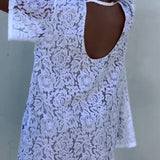 T-shirt Manches Courtes Dentelle