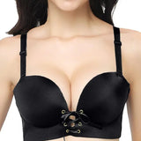 Soutien-Gorge Push-Up Sans Armatures Rembourré À Décolleté Plongeant – Ajoute Deux Bonnets