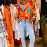 Chemises à manches longues et style décontracté coloré