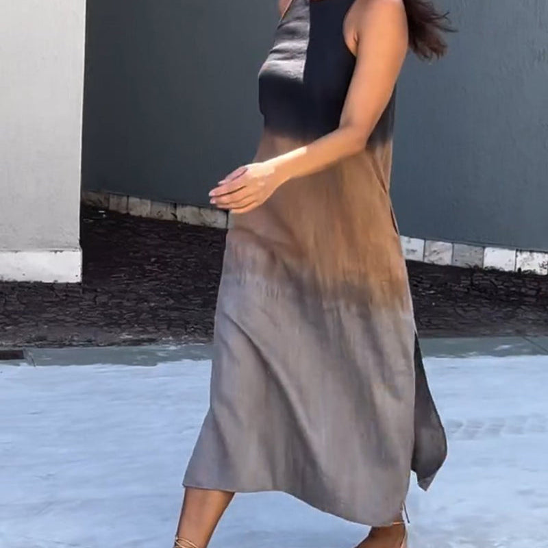 Robe sans manches et dégradé