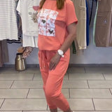 Ensemble Décontracté Pantalon Court Imprimé