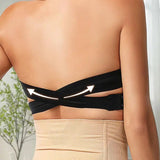 Haut De Soutien-Gorge Sans Bretelles Sans Coutures Fermeture Latérale Croisée