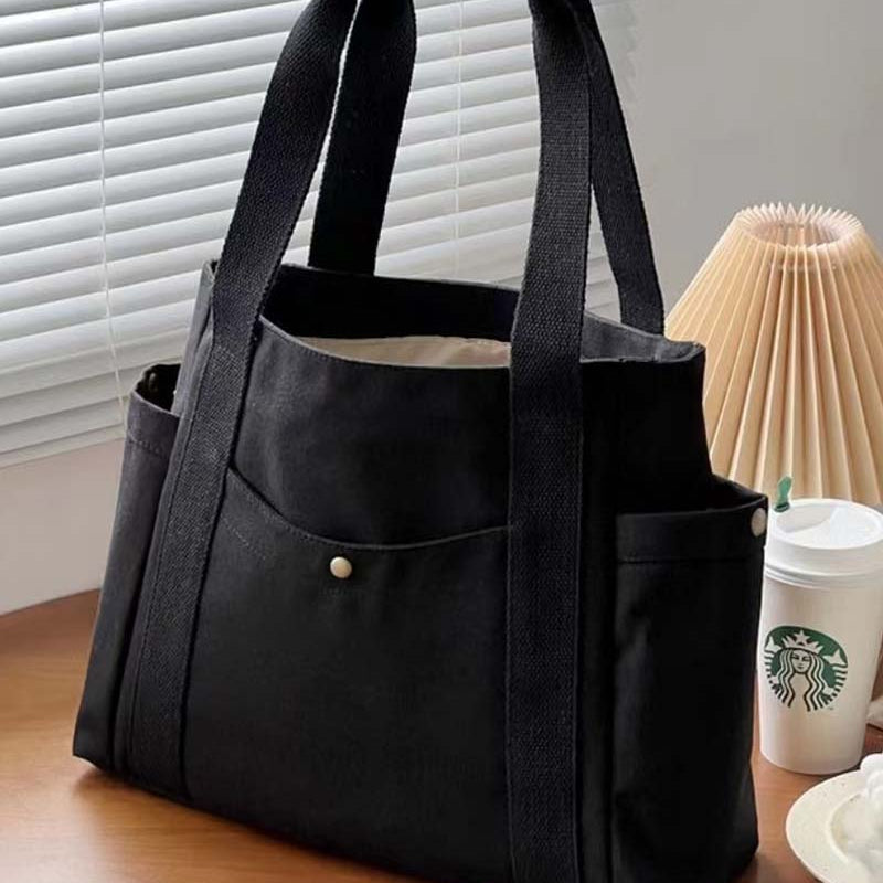 Sac en toile de grande capacité avec doubles poignées
