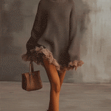 Ensemble Avec Style Élégant, Couche de Pull Et Robe Camisole