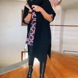 Cardigan décontracté à manches courtes et poches de couleur unie