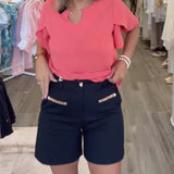 Short Orné De Chaîne Décontracté