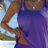 Tankini Élégant Imprimé Océan Fendu