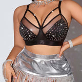 Soutien-Gorge Étincelant Diamant Grande Taille Sans Couture