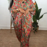 Robe À Col En V Avec Imprimé Torsadé