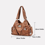 Sac à main messenger en cuir souple vintage