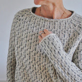 Liesbeth | Pull en maille gris élégant à manches longues pour femme