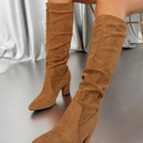 💥 Nouveautés – Déjà En Vente Chaude ! – Bottes À Talons Hauts Unies Et Stylées Pour Femmes