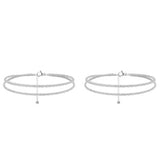🏖️ Bracelets De Cheville Femme Kc Or & Argent Sterling