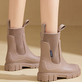 ☔️Bottes Imperméable Anti-Dérapant Semelle Épaisse Mi-Mollet