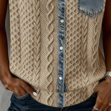 Débardeur Patchwork Denim Mode