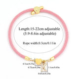 Cœur Initial Charme Lien Branché Bracelet