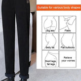 Pantalon Taille Haute Chaud avec Doublure en Laine