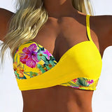 Bikini Bralette Style Imprimé Contrasté