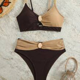 Maillot De Bain Haute Taille Sexy Soutien-Gorge Triangle