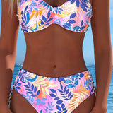 Bikini Bralette Impression Feuille