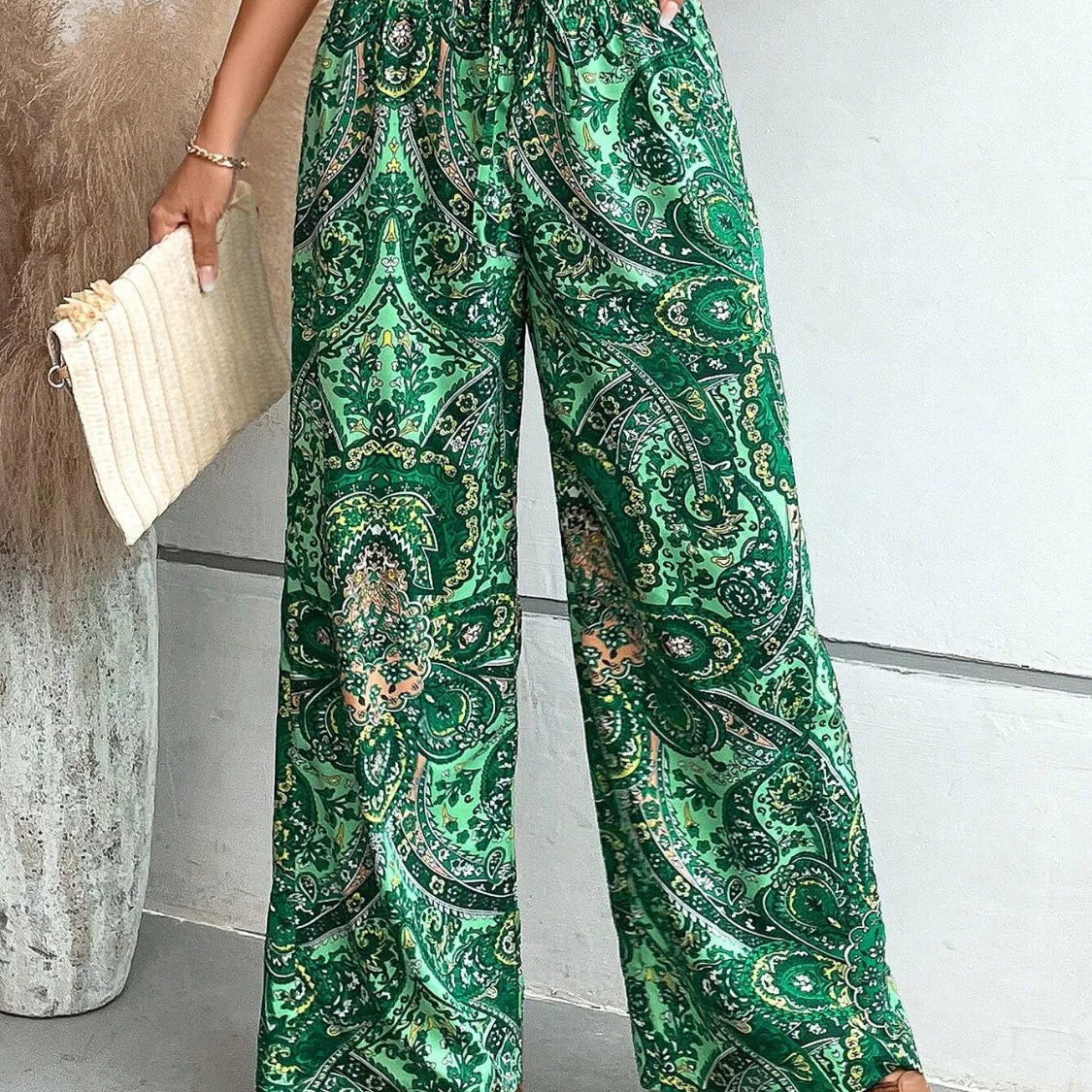 Layah | Pantalon taille haute à imprimé artistique pour femme