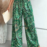 Layah | Pantalon taille haute à imprimé artistique pour femme