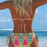 Bikini Coloré Licou Impression