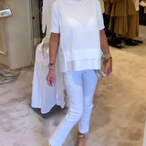 Chemise Plissée Unie Ample