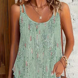 Haut Cami Double Bretelle Fleuri