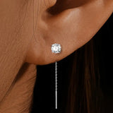 Boucles d'oreilles élégantes à pampilles en zircon