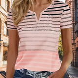 T-shirt décontracté rayé slim