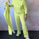 Ensemble deux pièces sweat à capuche et pantalon uni
