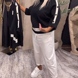 Pull boutonné color block