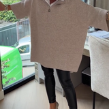 Pull Col Montant Demi-Zip Ample