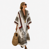 Kaftan Long avec Motif Floral