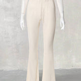 Pantalon slim micro-évasé uni