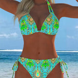 Bikini Coloré Licou Impression